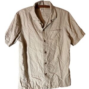 Jeremiah Mens S Linen Blend Short Sleeve Button Down Shirt‎ Outdoor Summer Work
